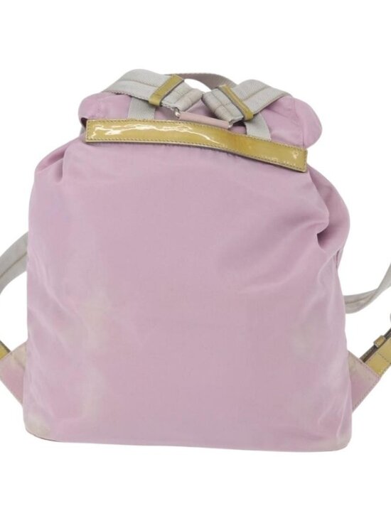 PRADA Backpack Nylon Pink Silver Auth 155946 main image 14